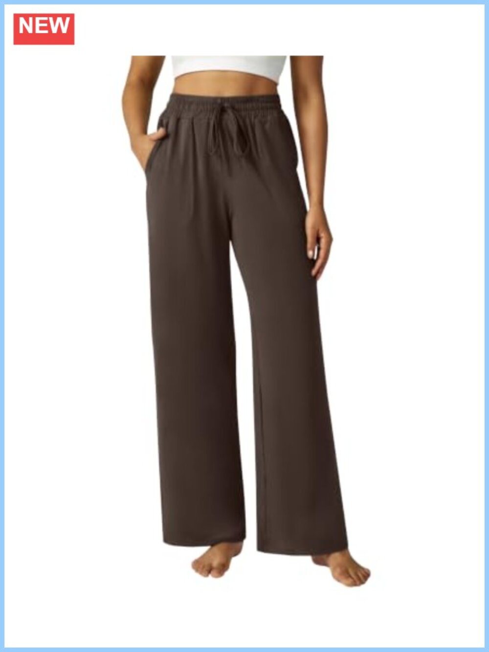 Wide Leg Pants Women Drawstring High Waisted Lounge